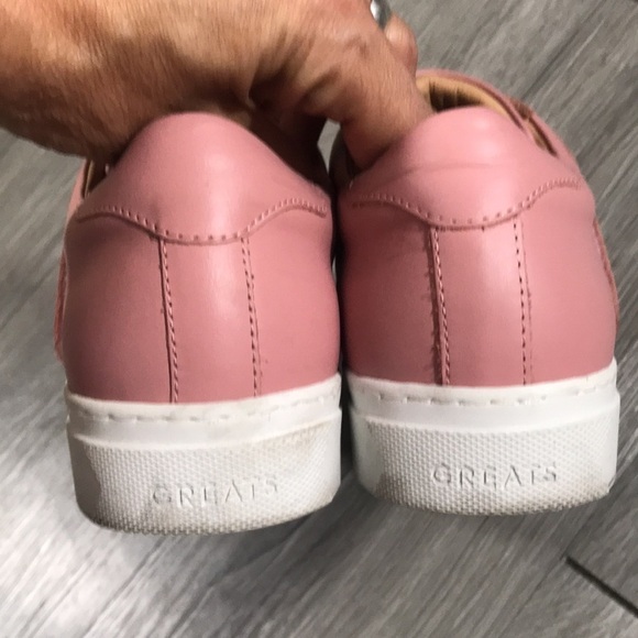GREATS Mauve Pink Leather Adjustable Strap Slip-On Sneakers size 9 - Picture 4 of 11